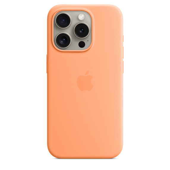 

Чехол-накладка Apple Silicone Case with MagSafe для смартфона Apple iPhone 15 Pro, силикон/микрофибра, оранжевый (MT1H3FE/A)