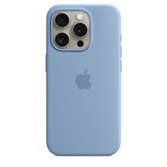 

Чехол-накладка Apple Silicone Case with MagSafe для смартфона Apple iPhone 15 Pro, силикон/микрофибра, светло-синий (MT1L3FE/A)