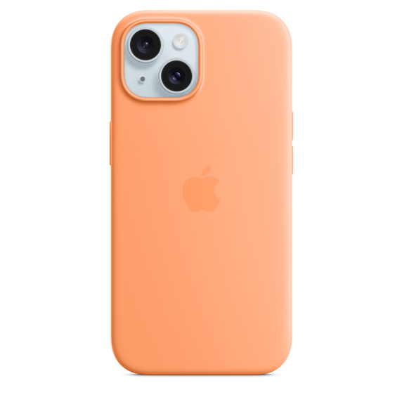 

Чехол-накладка Apple Silicone Case with MagSafe для смартфона Apple iPhone 15, силикон/микрофибра, оранжевый (MT0W3FE/A)