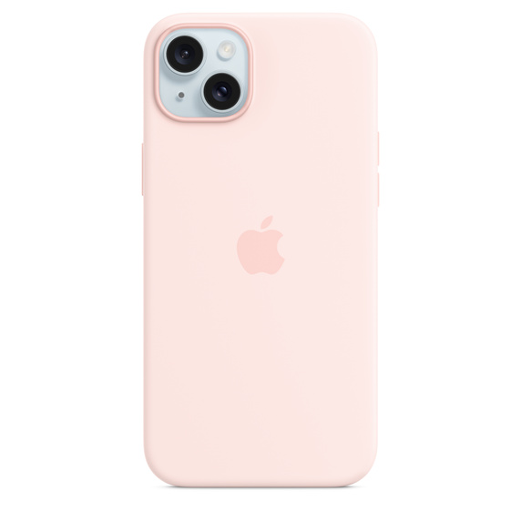 

Чехол-накладка Apple Silicone Case with MagSafe для смартфона Apple iPhone 15 Plus, силикон/микрофибра, светло-розовый (MT143FE/A)
