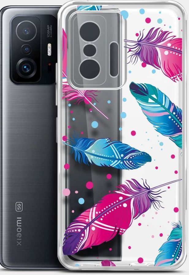

Чехол-накладка BoraSCO ArtWorks для смартфона Xiaomi 11T/11T Pro, силикон, прозрачный/рисунок (51551)