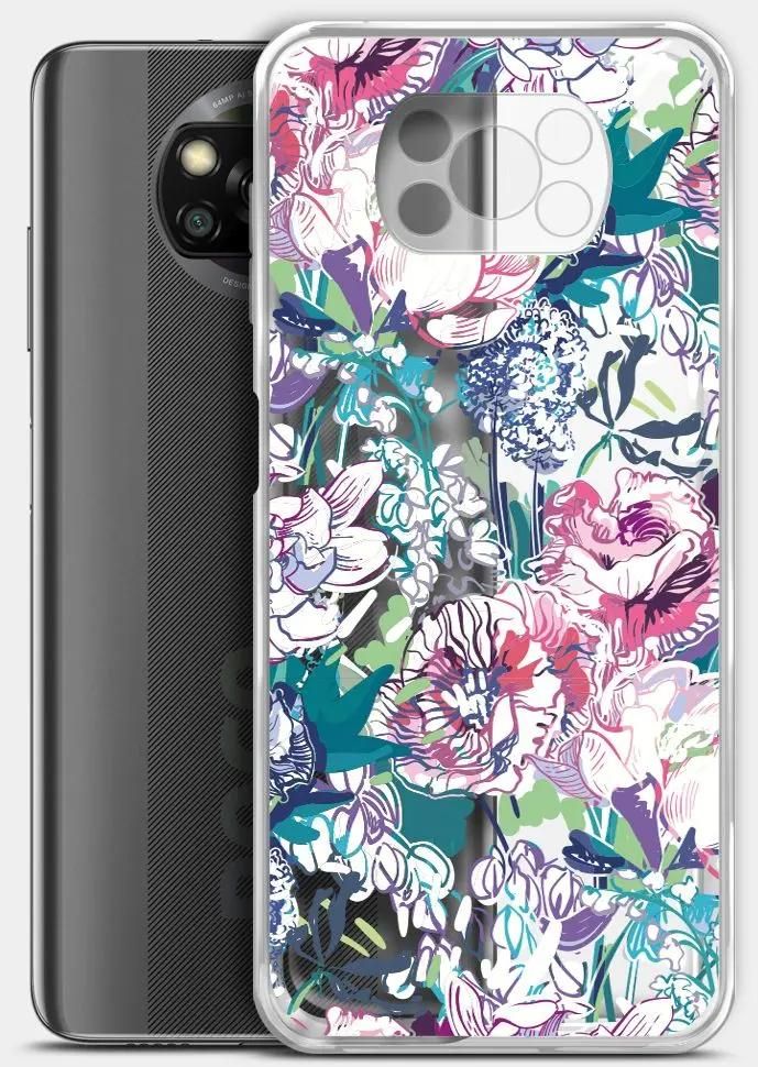 

Чехол-накладка BoraSCO ArtWorks для смартфона Xiaomi Poco X3/X3 Pro, силикон, прозрачный/рисунок (51569)