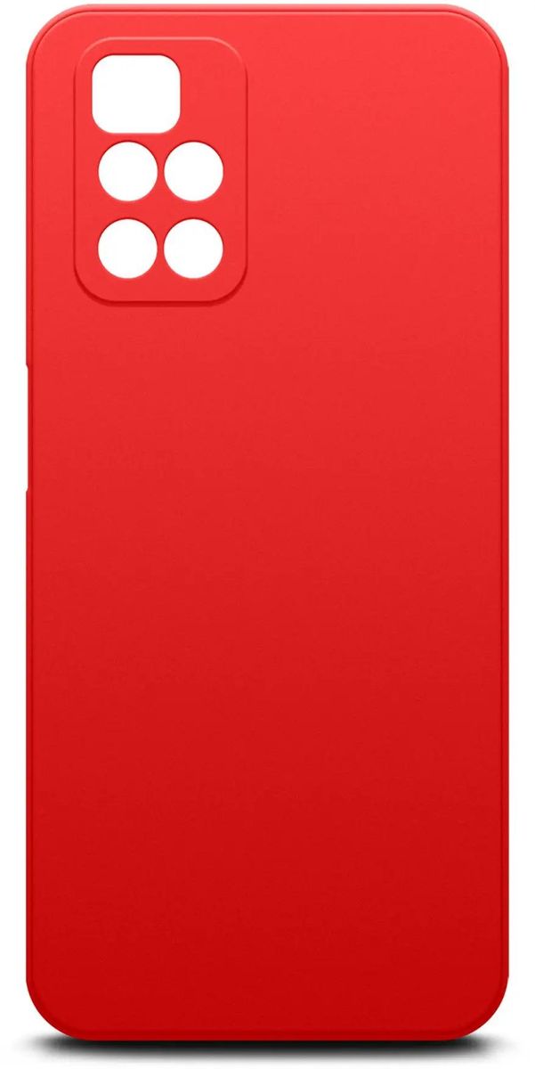

Чехол-накладка BoraSCO для смартфона Xiaomi Redmi 10, силикон/микрофибра, красный (40472)