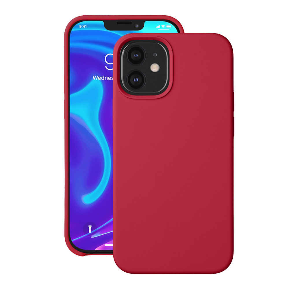 

Чехол Deppa Liquid Silicone для смартфона Apple iPhone 12 mini, силикон/микрофибра, красный (87786)
