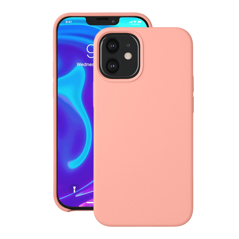 Чехол Deppa Liquid Silicone для смартфона Apple iPhone 12 mini,  силикон/микрофибра, розовый