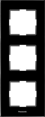 

Рамка Panasonic Karre Plus, вертикальная, 3-поста, черный (WKTF08133GG-RU)