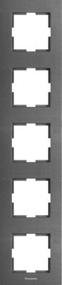 

Рамка Panasonic Karre Plus, вертикальная, 5-постов, дымчатый (WKTF08152DG-RU)