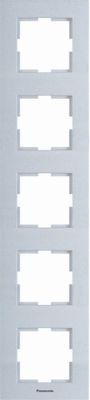 

Рамка Panasonic Karre Plus, вертикальная, 5-постов, серебро (WKTF08152SL-RU)