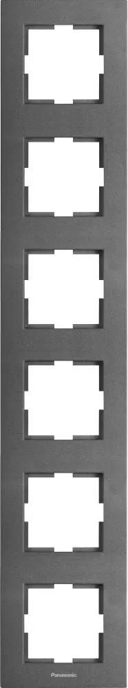 

Рамка Panasonic Karre Plus, вертикальная, 6 шт., дымчатый (WKTF08162DG-RU)
