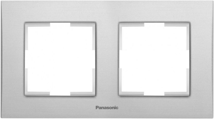 

Рамка Panasonic Karre Plus, горизонтальная, 2-поста, серебро (WKTF08093AS-RU)