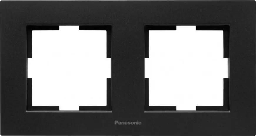 

Рамка Panasonic Karre Plus, горизонтальная, 2-поста, черный кварц (WKTF08093CB-RU)