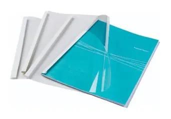 Обложки для термопереплета A4, пластик + картон, 220 г/м², 1.2 см, 100 шт., прозрачный, верх - прозрачный пластик / низ - глянцевый картон, Fellowes (FS-53150)