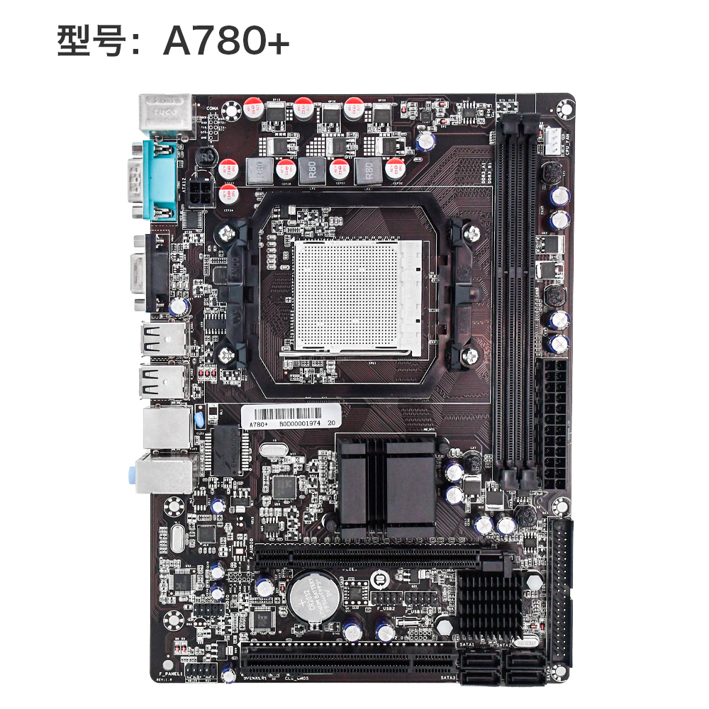 Материнская плата ZCZF A780 PLUS, SocketAM3, AMD 780G, mATX