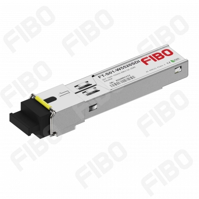 

Модуль SFP FIBO, 20 км, SC, Tx:1550 нм, Rx:1310 нм, 1.25 Гбит/с, SM, одинарный, DDM ( FT-S01-W5520SDI)