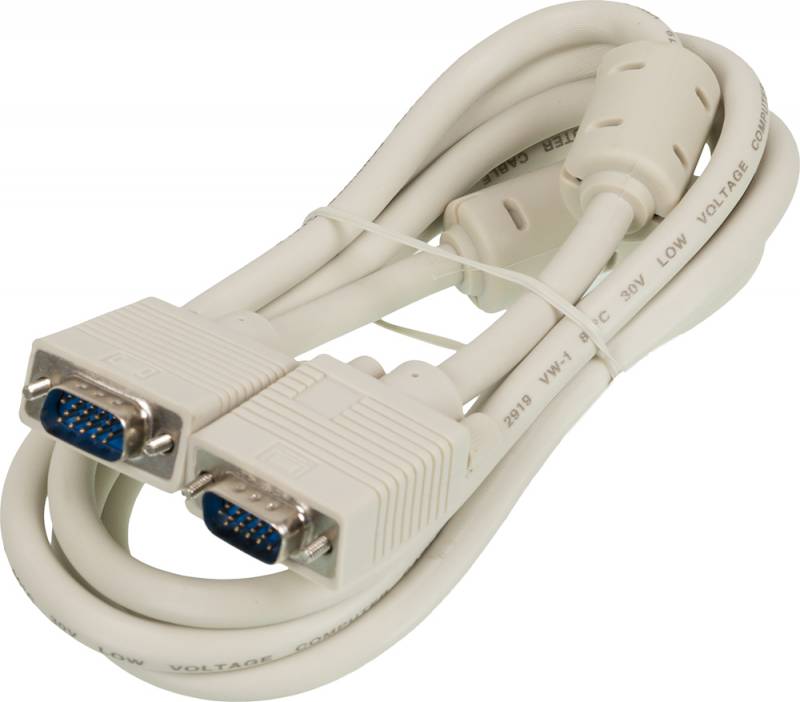 

Кабель VGA(15M)-VGA(15M), 1.8 м, серый Ningbo