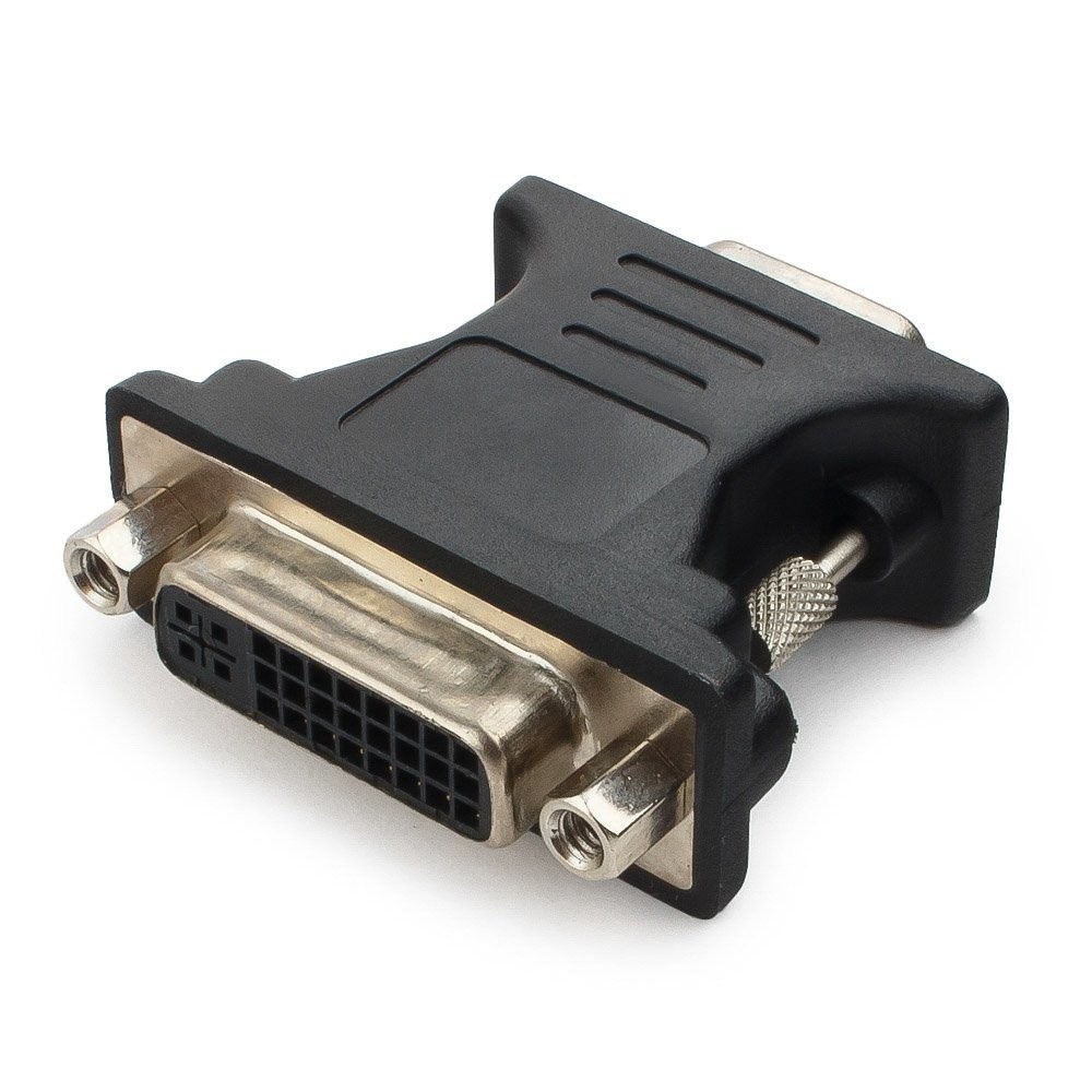 Переходник (адаптер) VGA(15M)-DVI(F), черный Gembird/Cablexpert