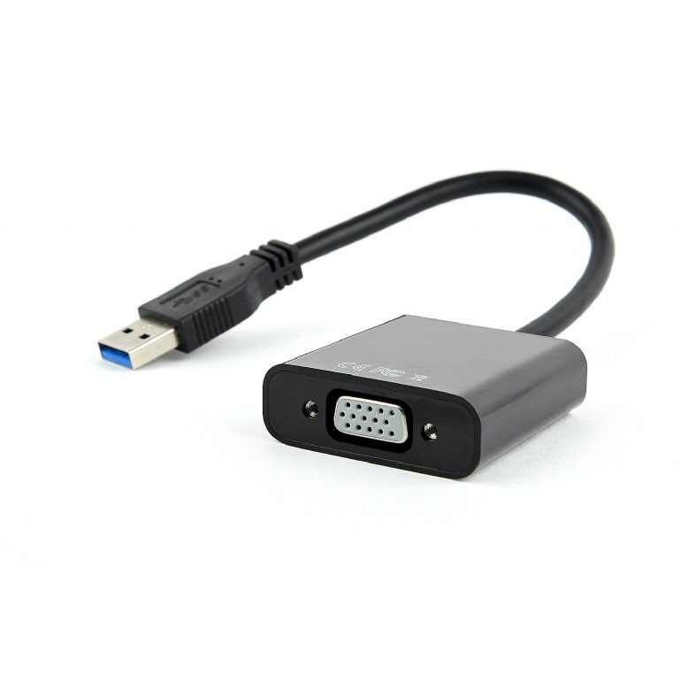 Конвертер Cablexpert, USB 3.0-SVGA 15pin (M), черный (AB-U3M-VGAF-01)