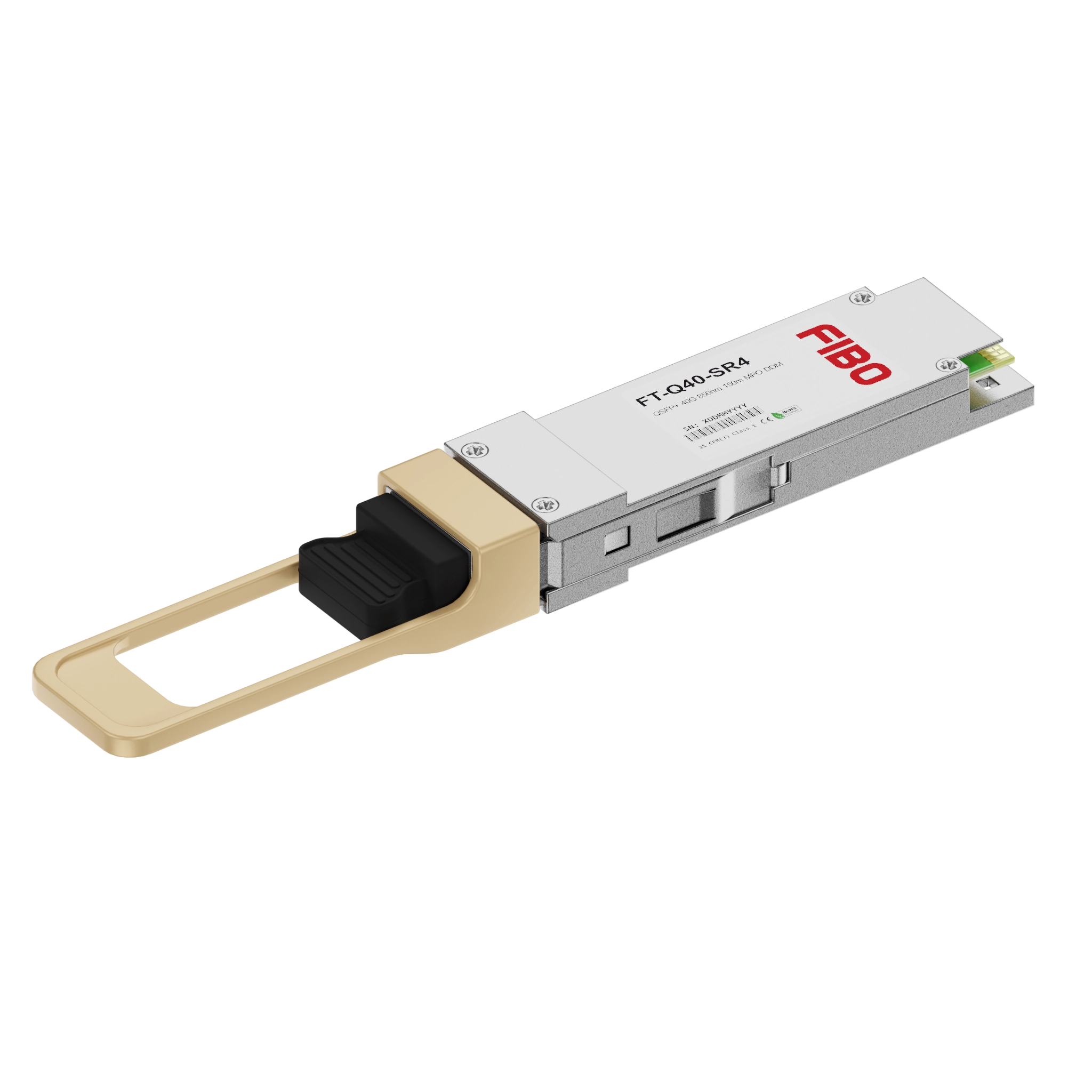

Модуль QSFP+ FIBO, 150 м, MPO/MTP, Tx:850 нм, 40 Гбит/с, MM, одинарный, DDM (FT-Q40-SR4)