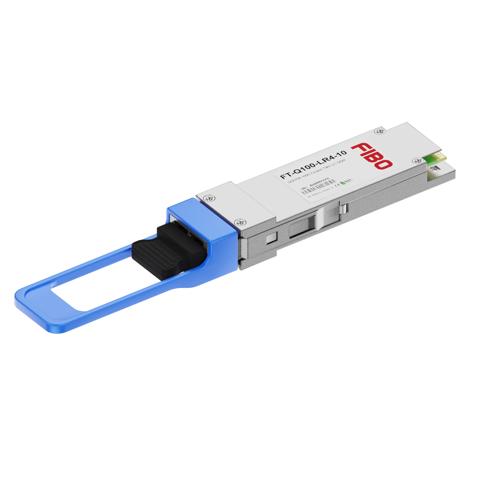 

Модуль QSFP28 FIBO, 10 км, LC, 100 Гбит/с, SM, двойной, DDM (FT-Q100-LR4-10)