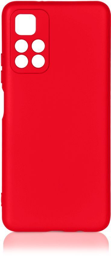Чехол-накладка DF для смартфона Xiaomi Poco M4 Pro 5G, силикон, микрофибра, красный (poOriginal-05)