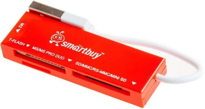 

Картридер Smartbuy внешний, SD/microSD, USB 2.0, красный (SBR-717-R), SBR-717-R