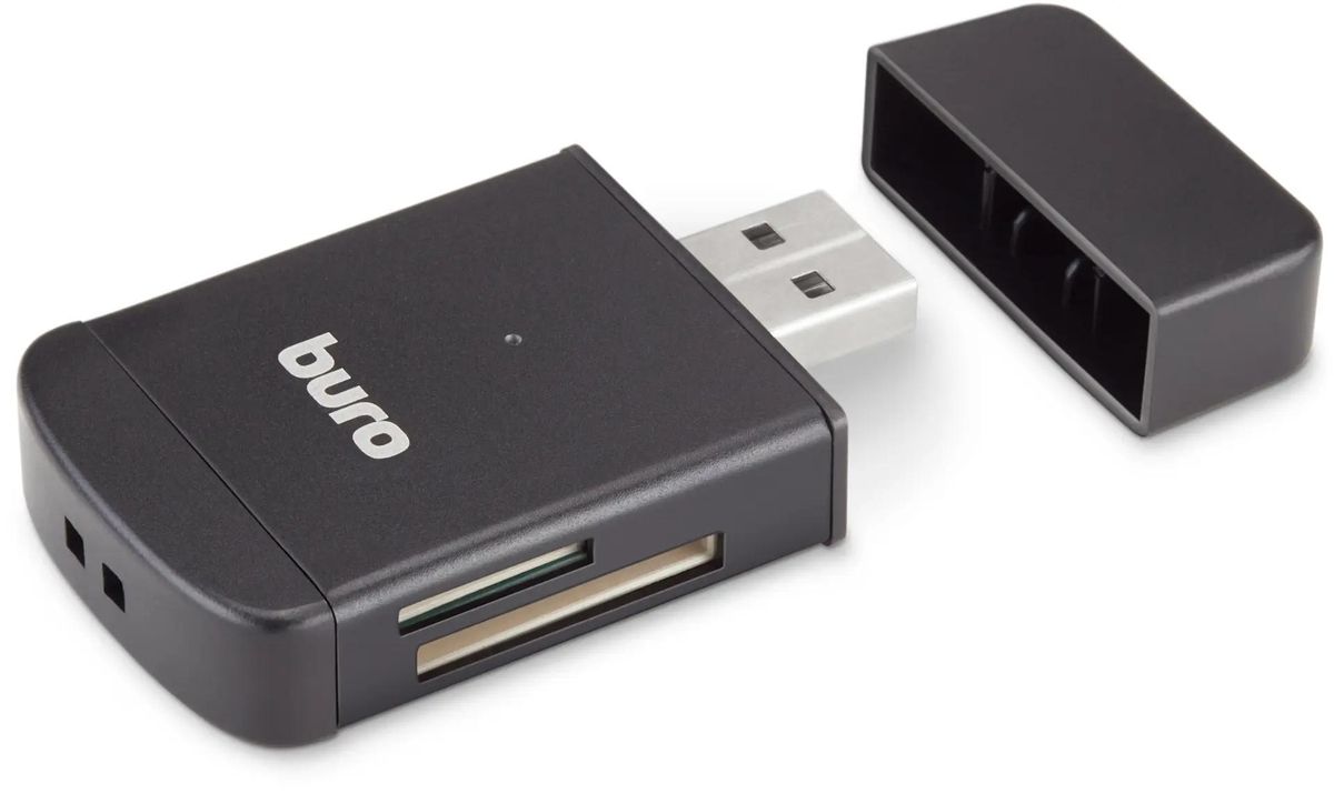 

Картридер внешний Buro BU-CR-3103, мультиформатный, USB 2.0, черный, BU-CR-3103