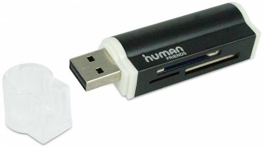 

Картридер внешний Human Friends Lighter, мультиформатный, USB 2.0, черный, Lighter