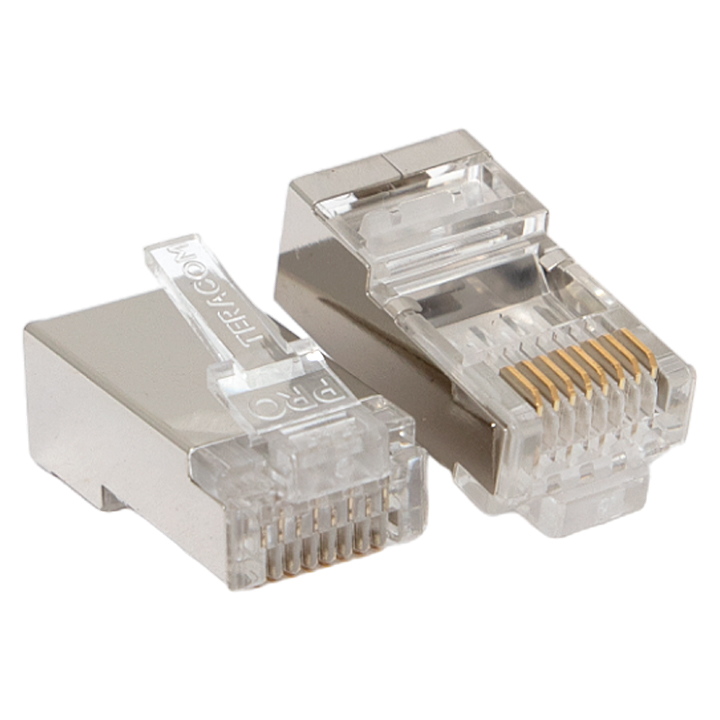 

Коннектор RJ-45 8P8C категория 6, экранированный, 20 шт., 30мкд, EKF TERACOM PRO (TRP-PLUG-6FTP-20)