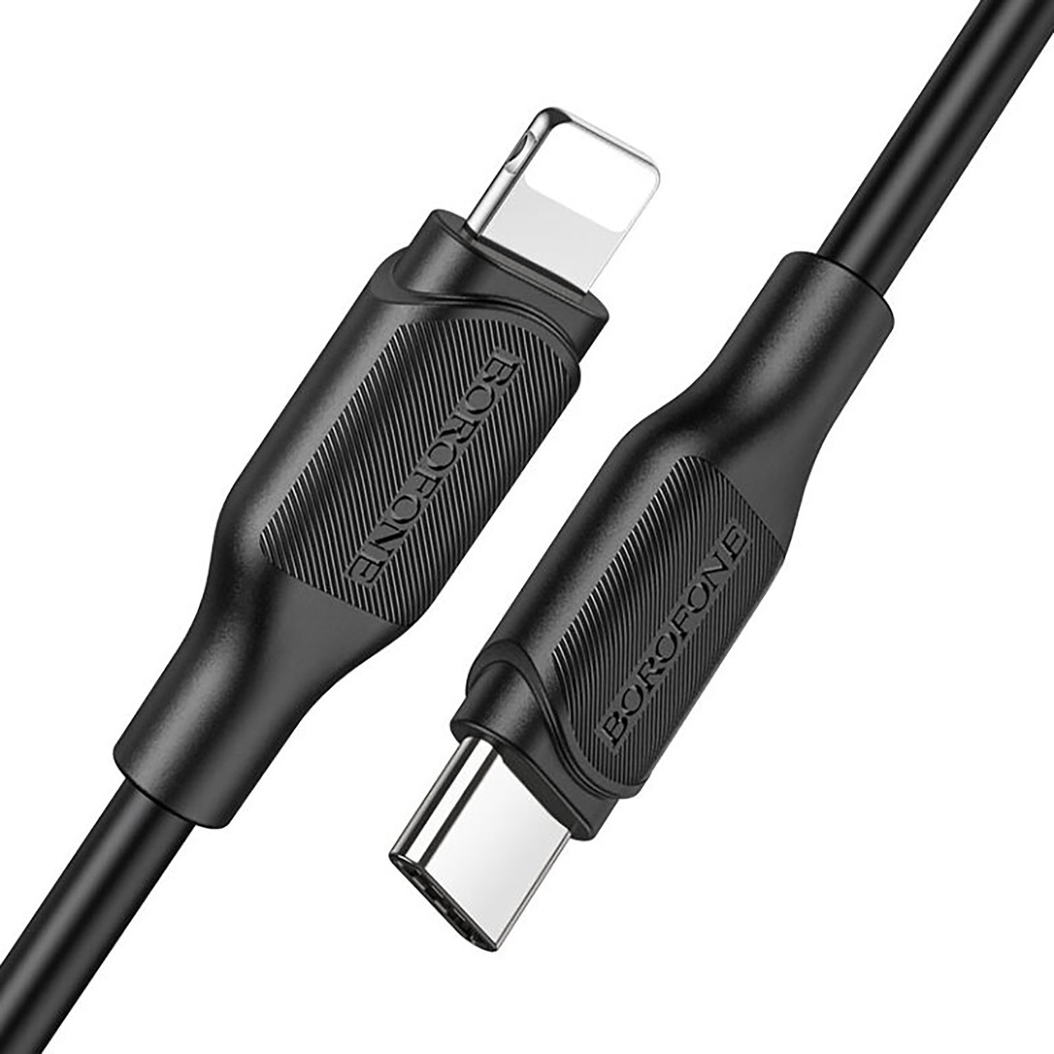 

Кабель USB Type-C-Lightning 8-pin, быстрая зарядка, 3А, 1 м, черный, Borofone BX42, BX42
