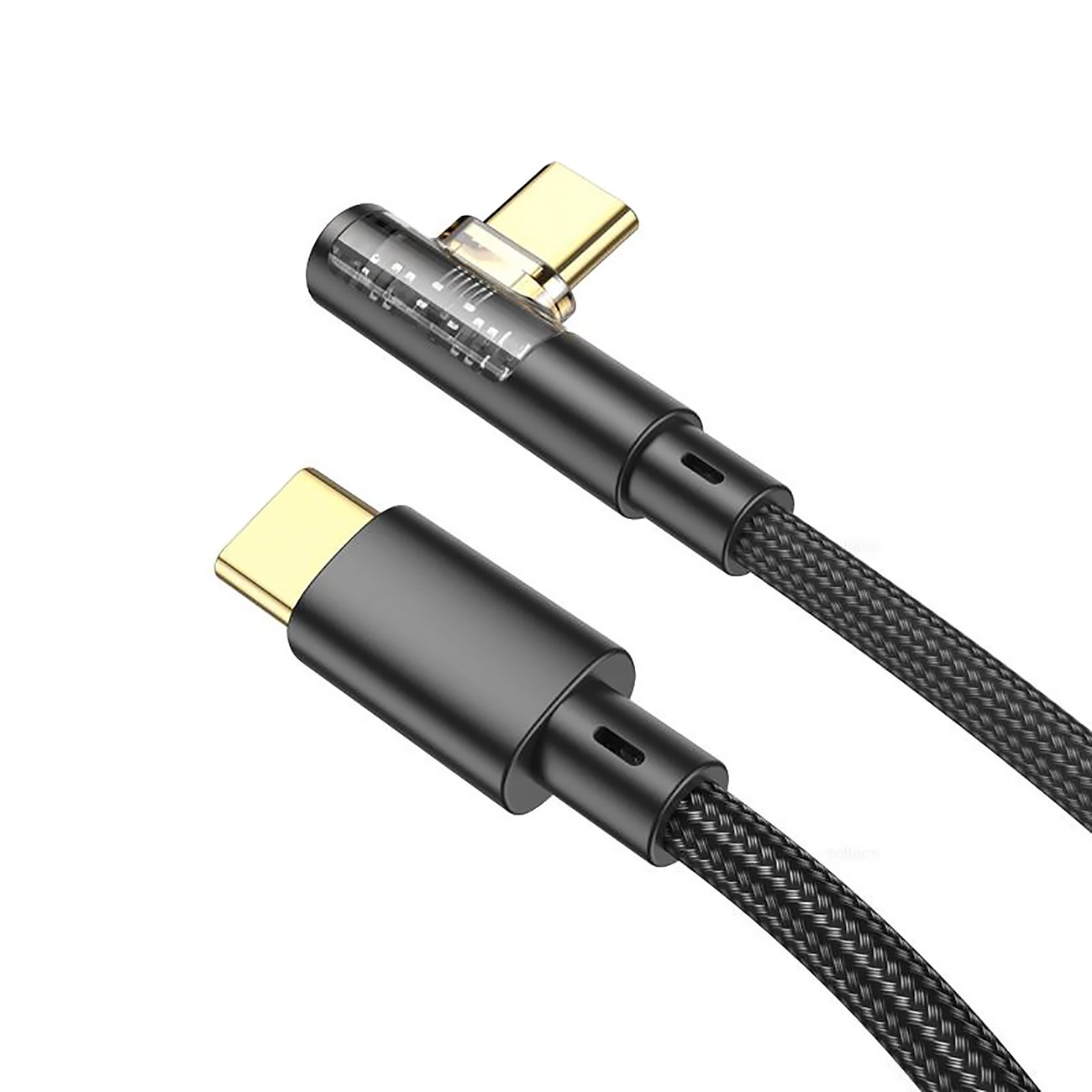 

Кабель USB Type-C-USB Type-C, прямой/угловой, быстрая зарядка, 3А, 1 м, черный, Borofone BU39 Rio, BU39
