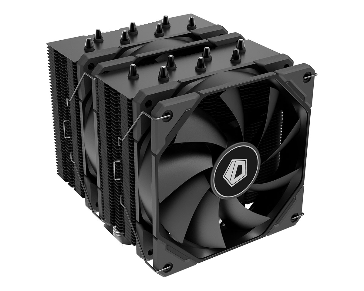 Кулер для процессора ID-COOLING SE-207-TRX BLACK для Socket/TR4/sWRX8, 120мм, 1800rpm, 35.2 дБ, 280Вт, 4-pin PWM, Al+Cu (DC_SE-207-TRX BLACK) плохая упаковка, полный комплект