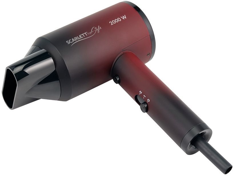 

Фен Scarlett SC-HD70I38 2 кВт, режимов: 2, насадок: 1, бордовый, SC-HD70I38
