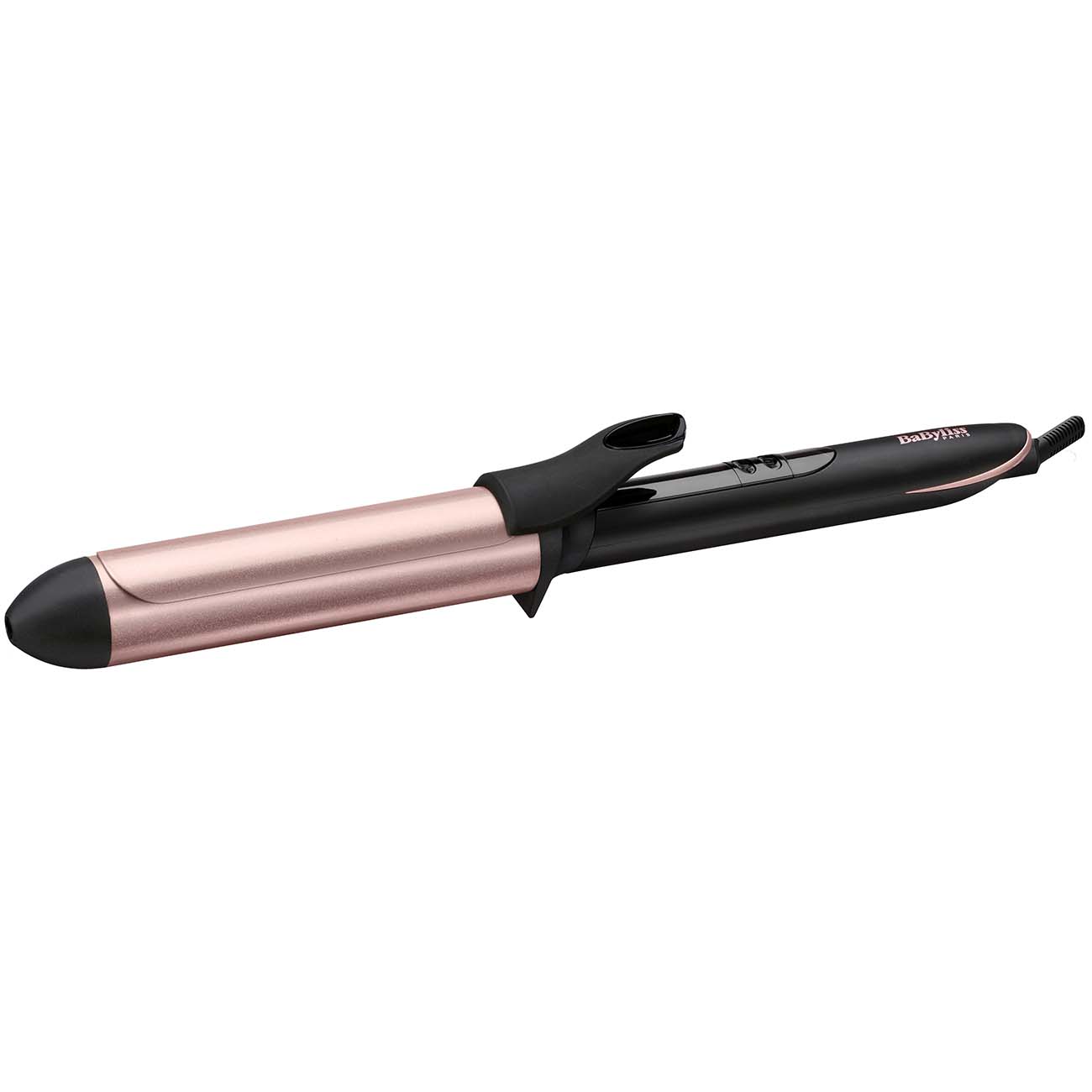 

Щипцы Babyliss C452E, 210°C, 56 Вт, кварц/керамика покрытие, режимов: 6, петля для подвешивания, 2.5 м, черный/розовый, C452E