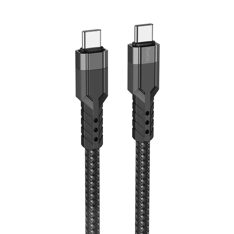 

Кабель USB Type-C-USB Type-C, быстрая зарядка, 3А, 60 Вт, 1.2 м, черный, HOCO U110 (6931474770622), U110