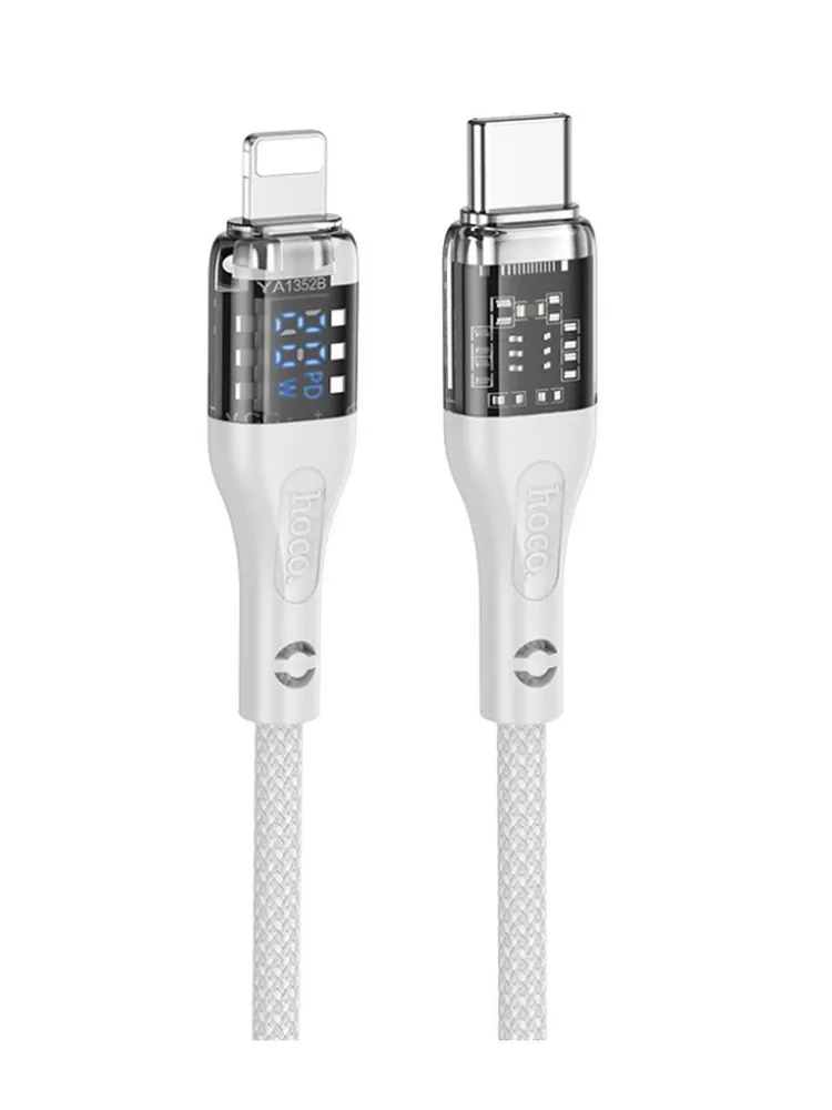 

Кабель USB Type-C-Lightning 8-pin, быстрая зарядка, 3А, 1.2 м, серый, HOCO U115