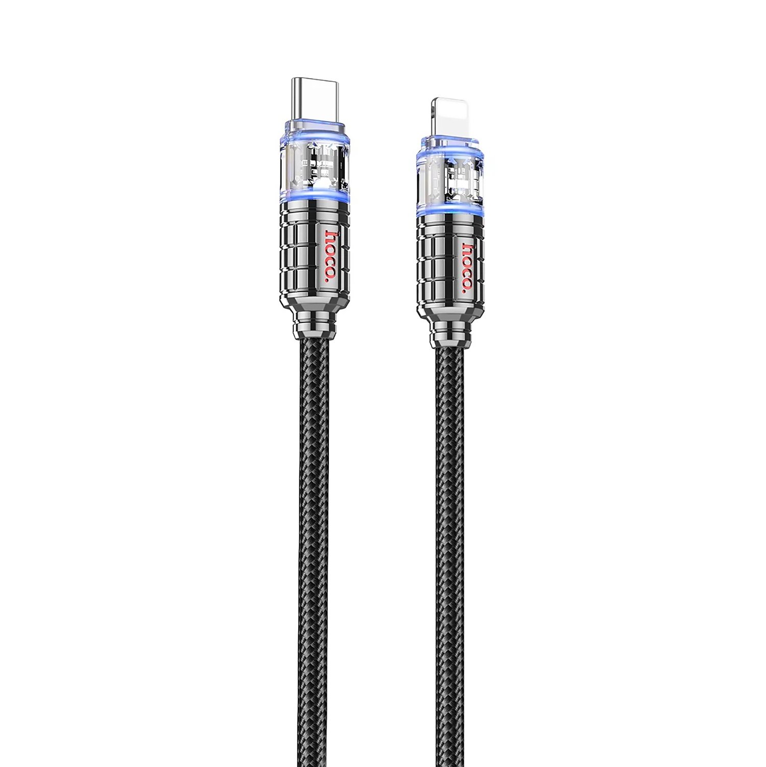 

Кабель USB Type-C-Lightning 8-pin, быстрая зарядка, 3А, 1.2 м, черный, HOCO U122