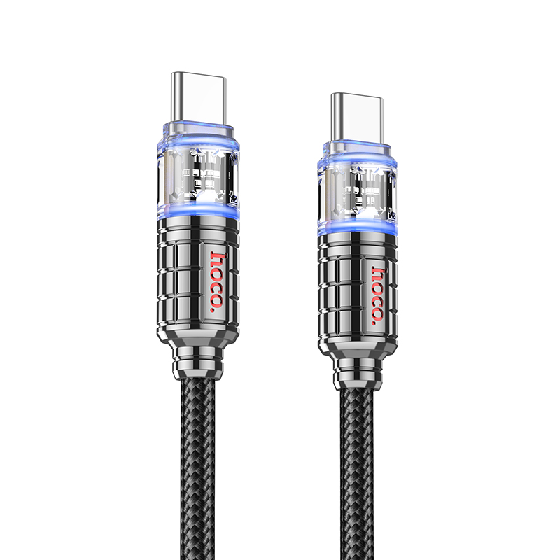 Кабель USB Type-C-USB Type-C, 1.2 м, черный, HOCO U122