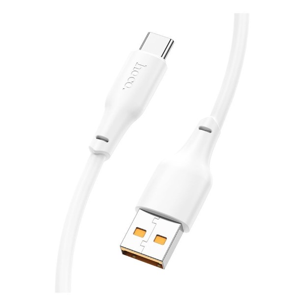 

Кабель USB(Am)-USB Type-C(m), экранированный, быстрая зарядка, 3А, 27 Вт, 1 м, белый, HOCO Force X93 (6931474790675), X93