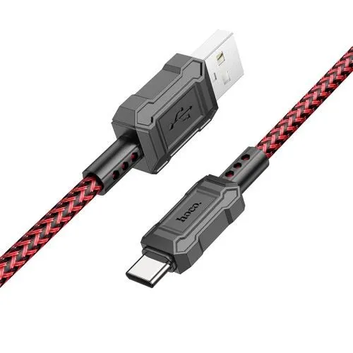 

Кабель USB-USB Type-C, экранированный, 3А, 1 м, красный, HOCO Leader X94 (6931474794307), X94