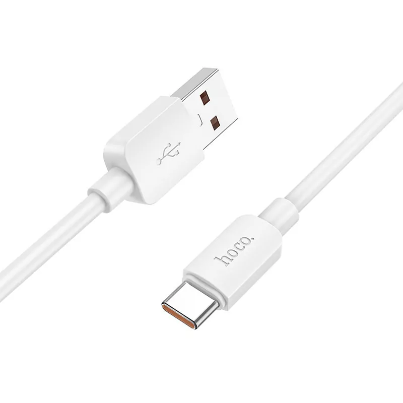 

Кабель USB-USB Type-C, быстрая зарядка, 6А, 1 м, белый, HOCO X96, X96