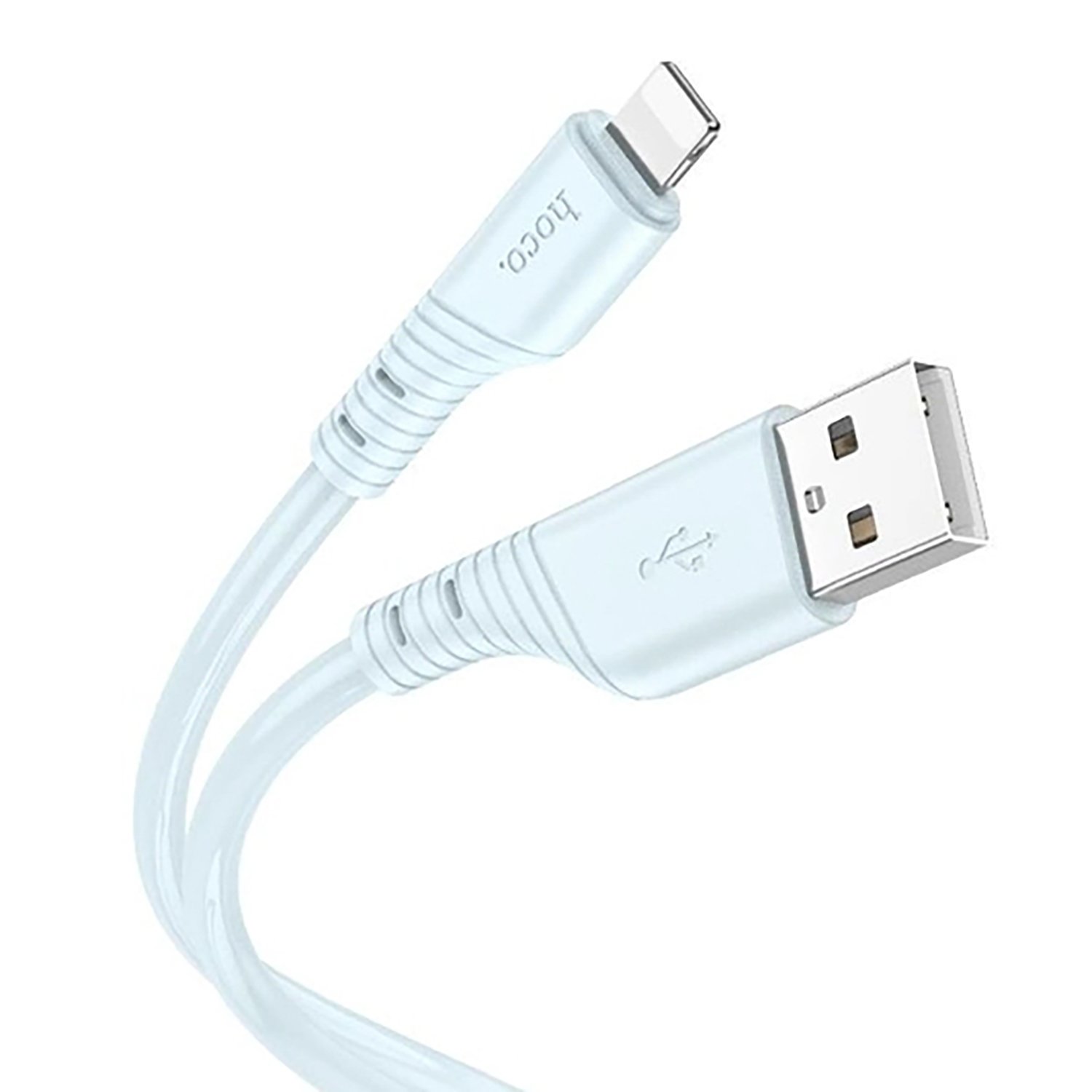 

Кабель USB-Lightning 8-pin, 2.4А, 1 м, голубой, HOCO Crystal X97, X97
