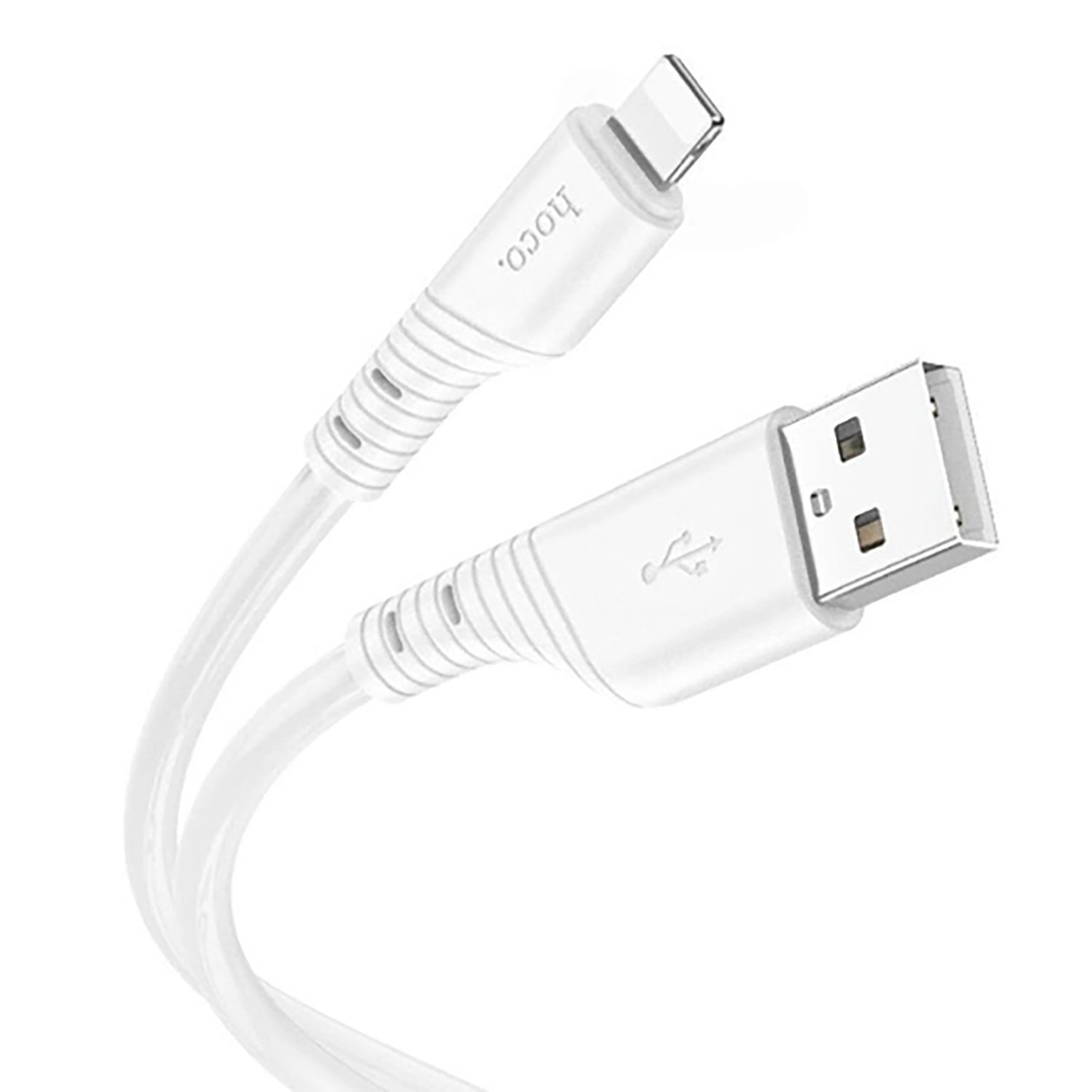 

Кабель USB-Lightning 8-pin, 2.4А, 1 м, белый, HOCO Crystal X97, X97