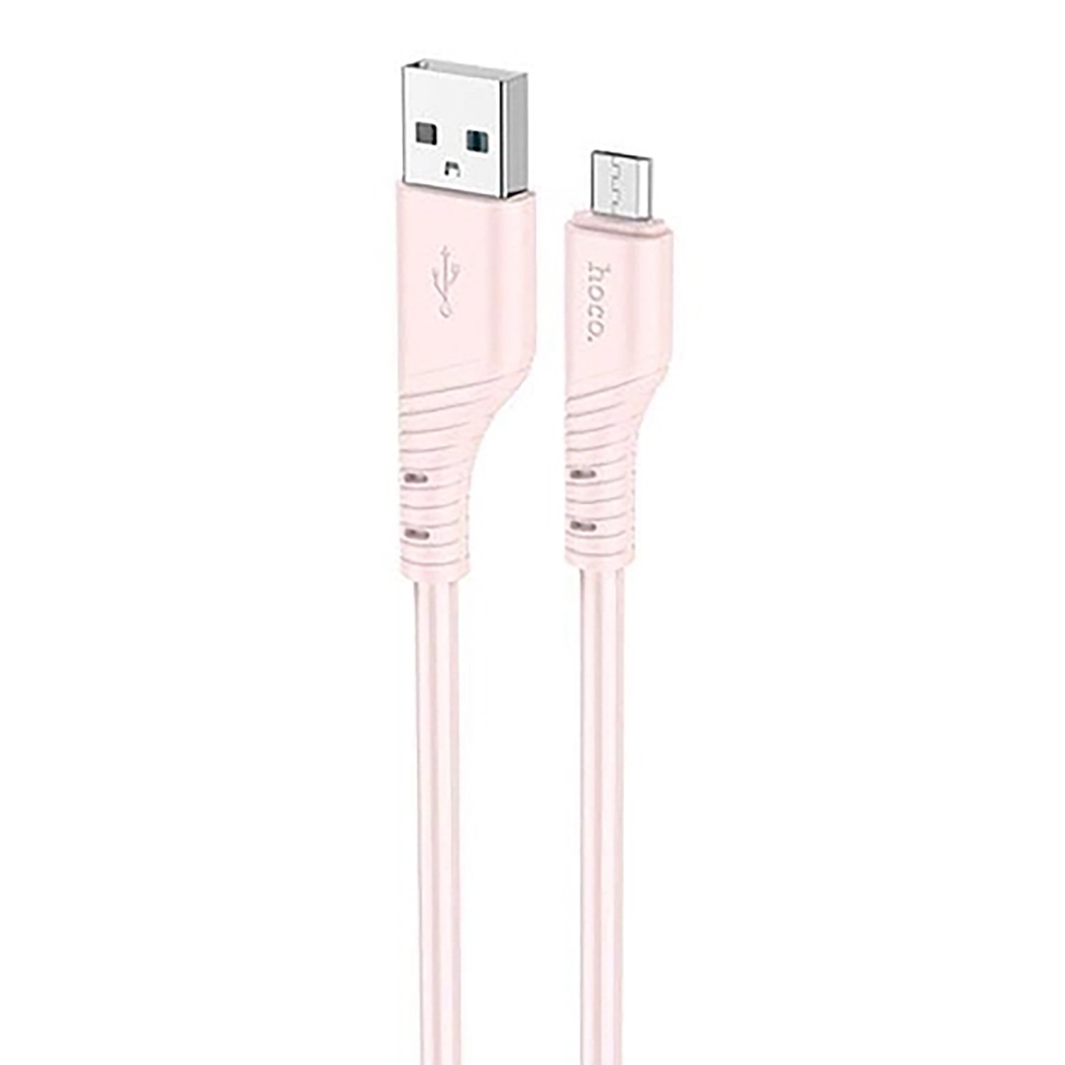 

Кабель USB-Micro USB, 2.4А, 1 м, розовый, HOCO Crystal X97, X97