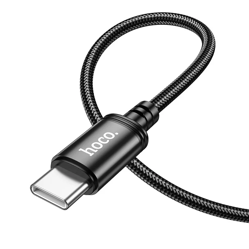 

Кабель USB-USB Type-C, быстрая зарядка, 3А, 1 м, черный, HOCO Wind X89, X89