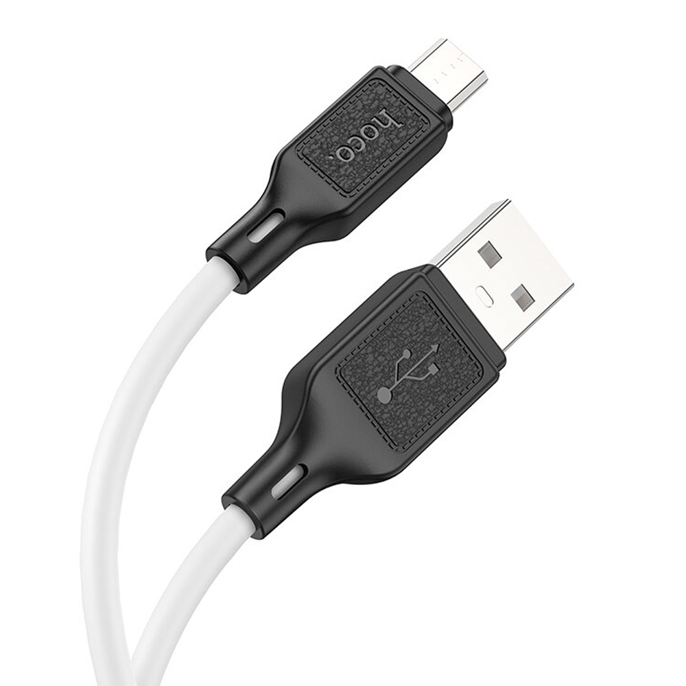

Кабель USB-Micro USB, 2.4А, 1 м, белый, HOCO Cool X90, X90