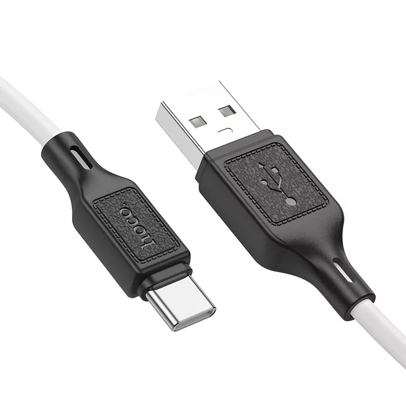 

Кабель USB-USB Type-C, 3А, 1 м, белый, HOCO Cool X90, X90