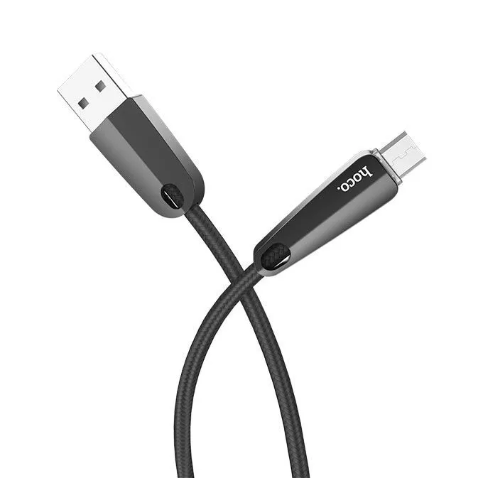 

Кабель Micro USB-USB, 2.4А, 1.2 м, черный, HOCO Space shuttle U35, U35