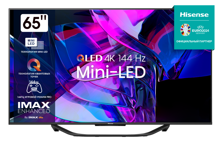 

Телевизор 65" Hisense 65U7KQ, 3840x2160, DVB-T /T2 /C, HDMIx4, USBx2, WiFi, Smart TV, черный (65U7KQ), 65U7KQ