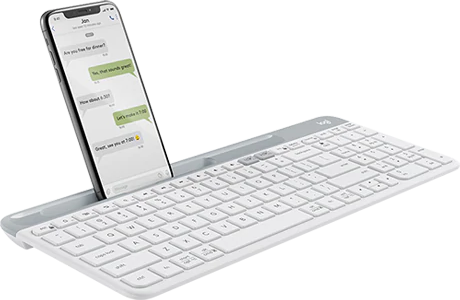 

Клавиатура беспроводная Logitech K580, мембранная, Bluetooth/Радиоканал, белый (920-010623), K580