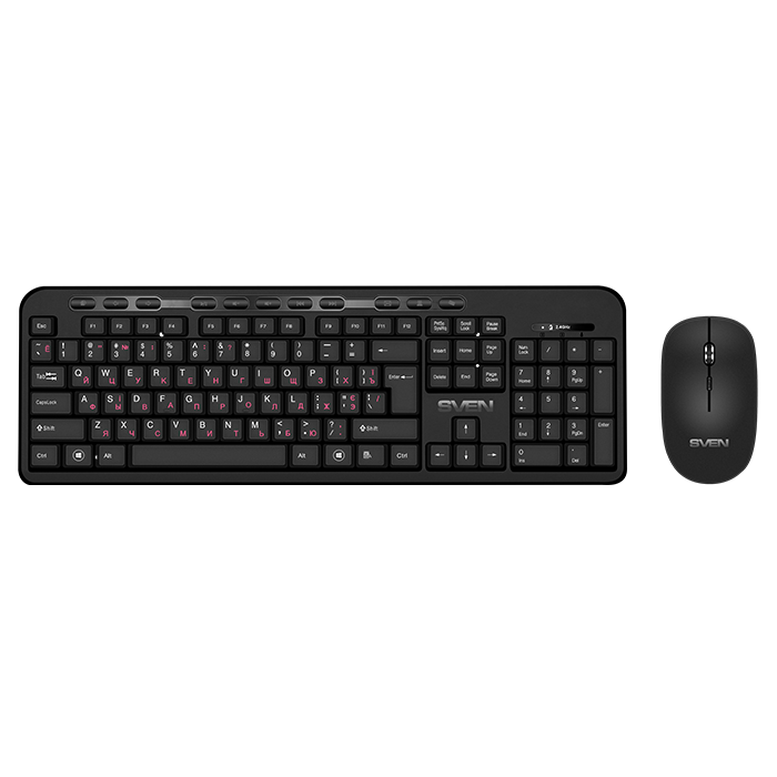 

Клавиатура + мышь Sven KB-C3200W, беспроводная, USB, черный (SV-019044) б/у, отказ от покупки, следы эксплуатации, KB-C3200W